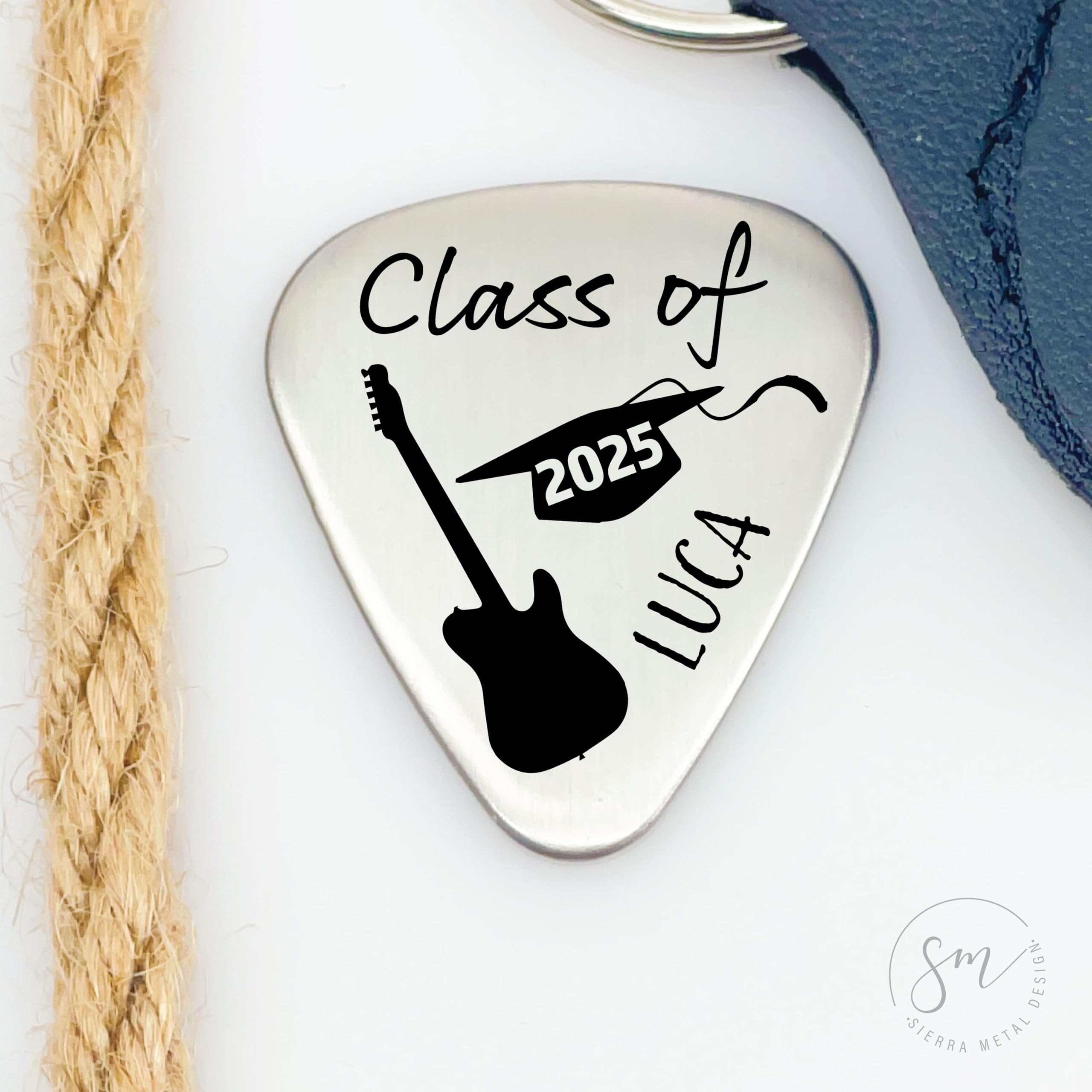 2024 Graduation Guitar Pick - Personalized High School Graduation Gift for Boys - Engraved Class of 2024 Plectrum - Perfect Gift for Musicians & Graduates | Great for Concerts, Band Practice & Commencement Celebrations