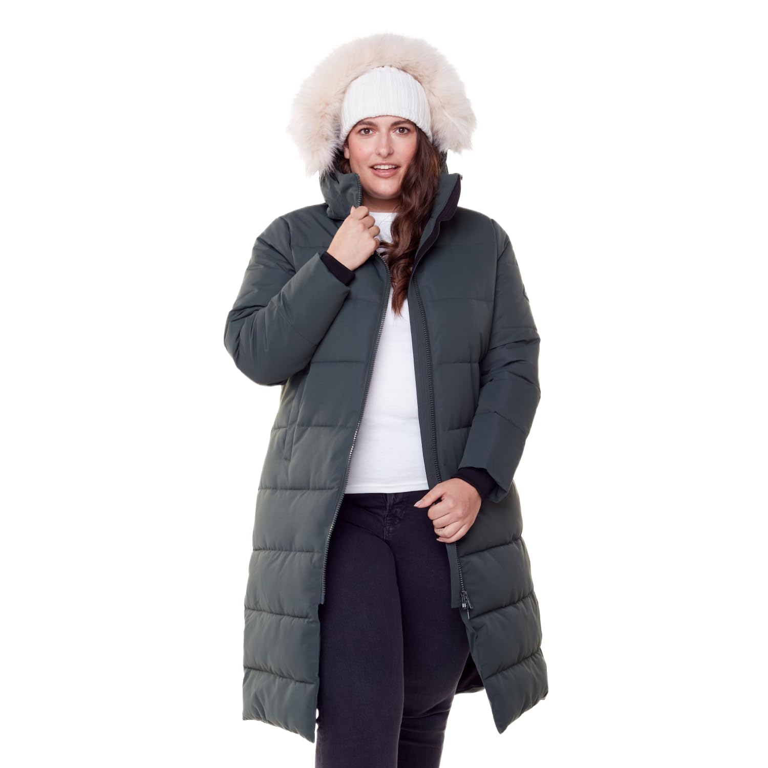 ALPINE NORTH Women's Vegan Down Recycled Long Winter Parka Coat - Waterproof Windproof Insulated Hooded Jacket for Cold Weather (Plus Size Available) | Perfect for Snowboarding, Skiing & Winter Outdoor Activities