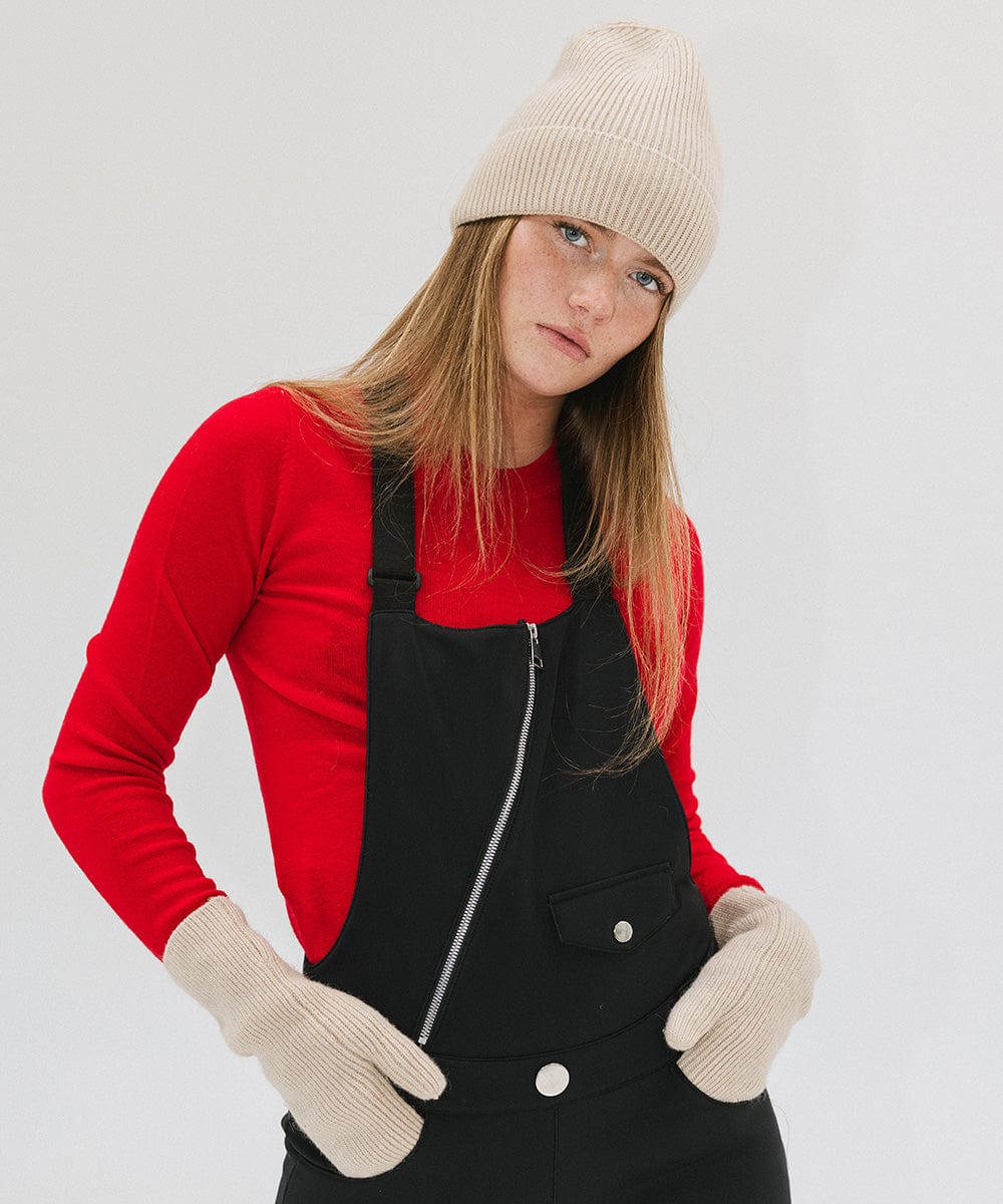 Nina Knit Beanie and Mitten Set for Women - Soft Winter Hat & Gloves Combo - Warm Accessories for Cold Weather, Outdoor Activities, and Fashion