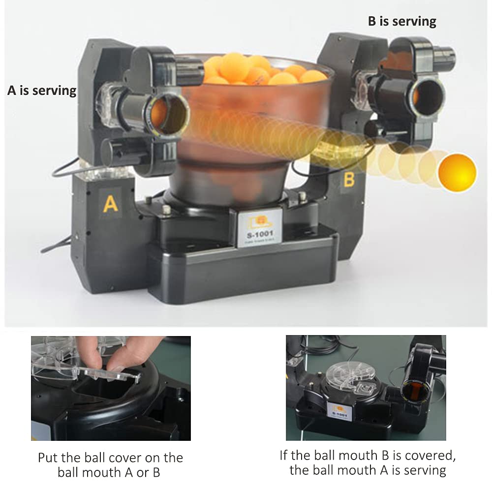 Automatic Table Tennis Robot Trainer - Ping Pong Ball Machine for Professional Practice & Home Training | Perfect for Indoor Sports, Backyard Games & Table Tennis Clubs