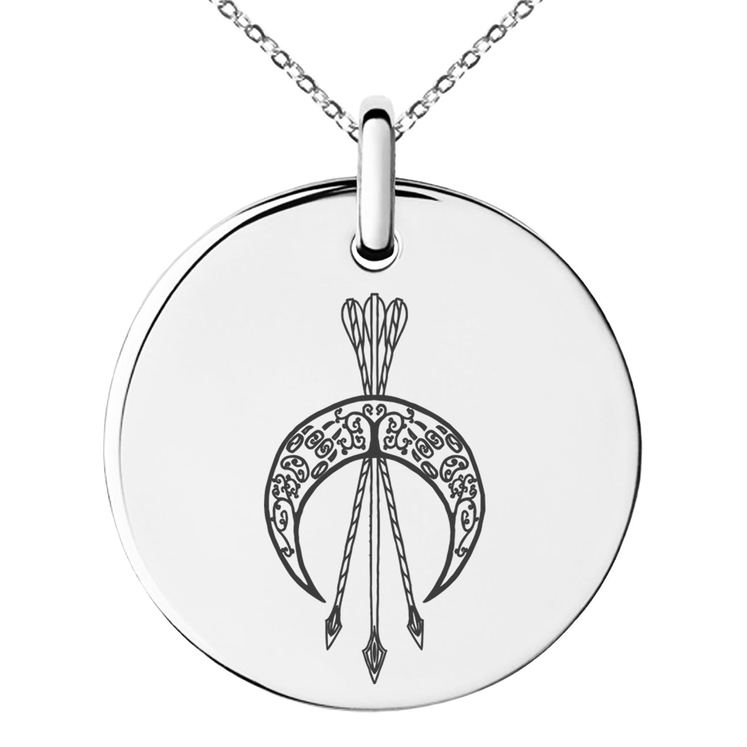 Greek Goddess Small Medallion Circle Charm Pendant Necklace - Elegant Gold-Plated Jewelry for Women, Perfect for Weddings, Parties & Everyday Wear