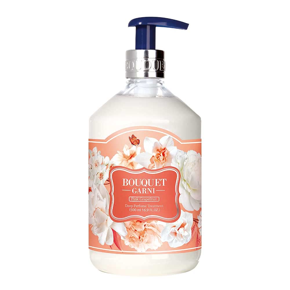 Bouquet Garni Pink Grapefruit Hair Conditioner - 16.9 Fl Oz Long Lasting Fragrance with Argan Oil & Amino Protein - Natural Surfactant for Soft, Soothing Scalp & Hair Care - Perfect for Dry, Damaged Hair Treatment at Home or Salon
