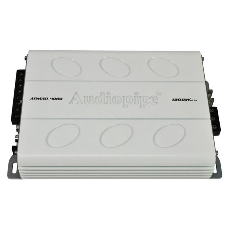 Audiopipe APMAR 4080 Marine Grade Amplifier - 4000W Max Power, Waterproof 4-Channel Car Audio Amp for Boats, Cars & Trucks - Perfect for Outdoor Adventures & Road Trips