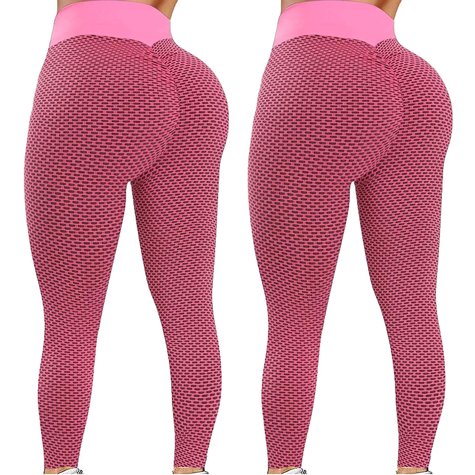 Xatos TikTok Leggings for Women - 2 Pack High Waist Yoga Pants with Tummy Control & Booty Lifting - Workout Running Tights for Gym, Lounge & Everyday Wear