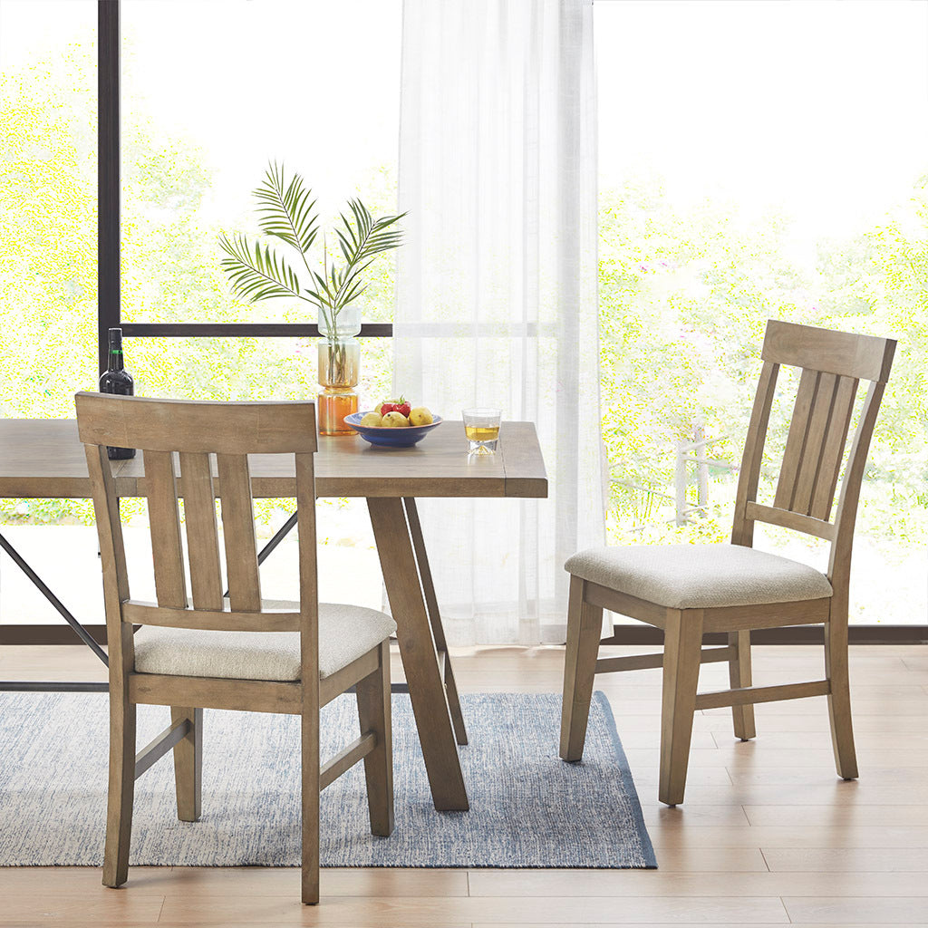 Modern Dining Side Chairs Set of 2 - Sturdy Wooden Kitchen Chairs with Padded Seat - Perfect for Dining Room, Kitchen, Breakfast Nook & Small Spaces