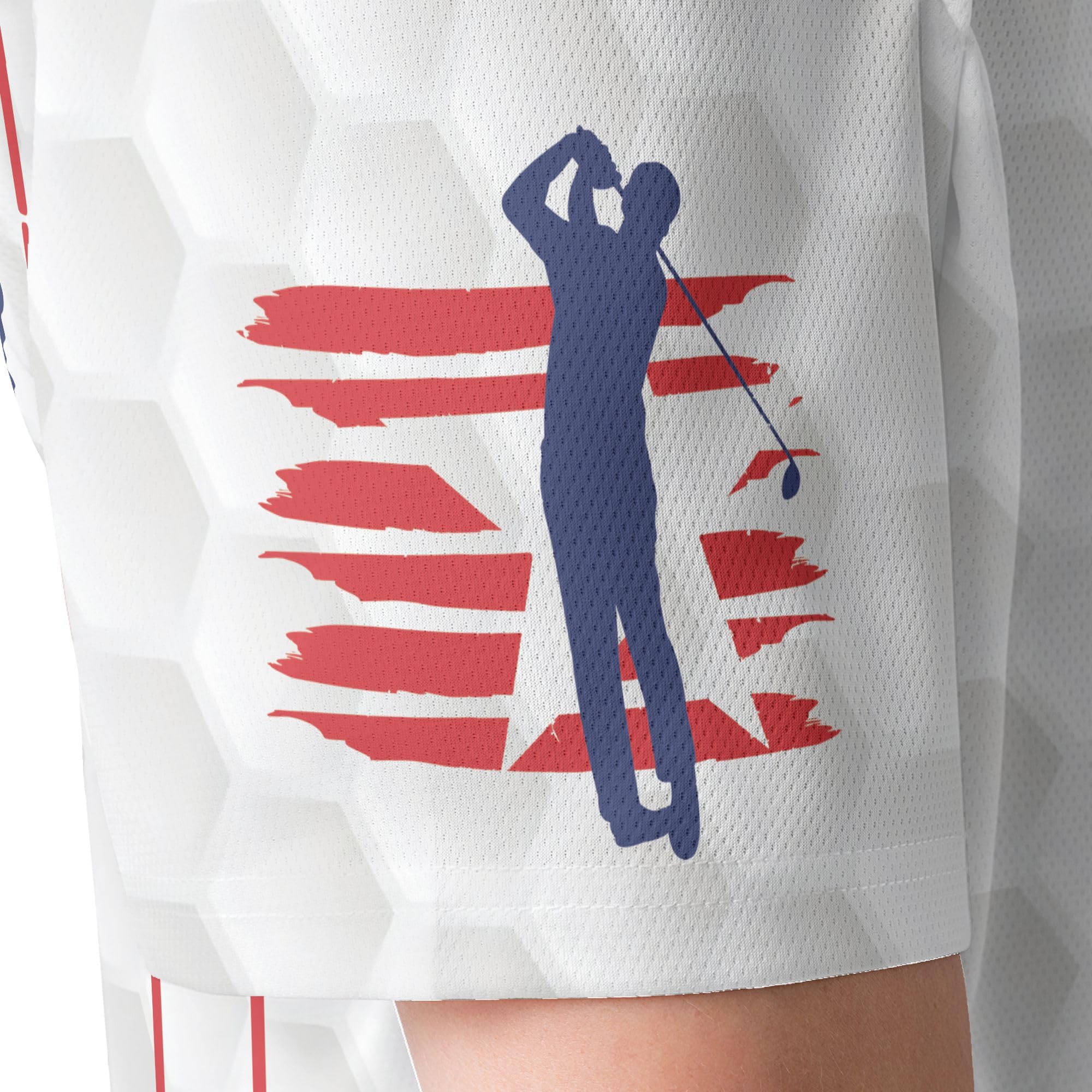 HYPERFAVOR Patriotic American Flag Golf Polo Shirts for Men - Short Sleeve Performance Golf Shirt - Perfect for Golfing, BBQ Parties & 4th of July Celebrations