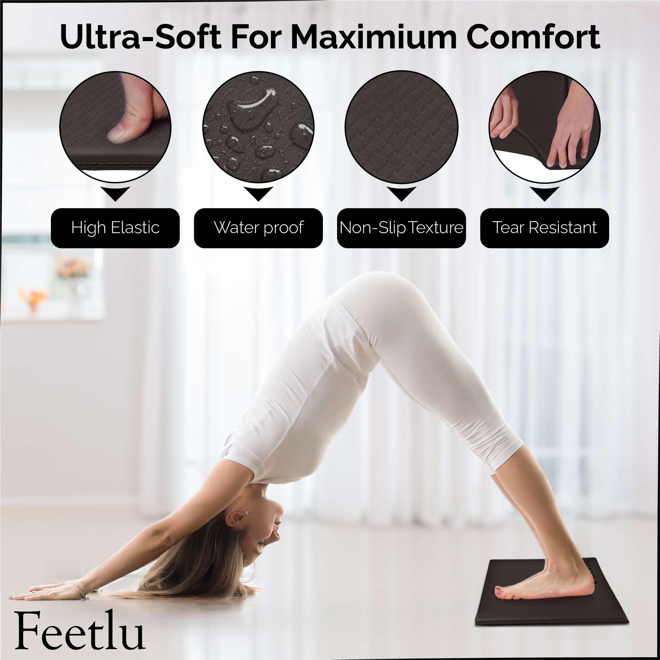 Extra Thick Yoga Knee Pad Cushion - 1/2