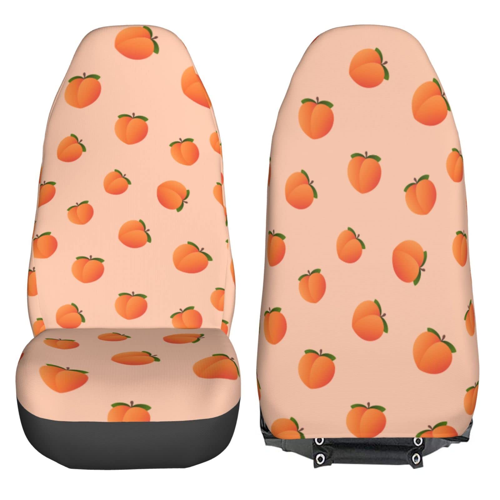 Premium Delerain 2-Piece Peach Car Seat Covers - Universal Fit for Most Cars, SUVs, Sedans & Trucks | Waterproof Auto Interior Protector for Comfort & Style