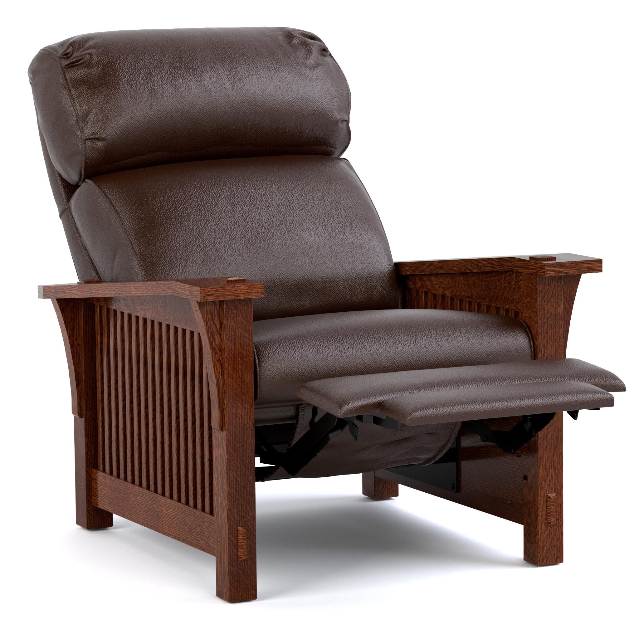 Bustle Back Spindle Morris Recliner Chair - Comfortable Traditional Wingback Recliner for Living Room, Bedroom & Home Theater - Perfect for Relaxing, Reading & Watching TV