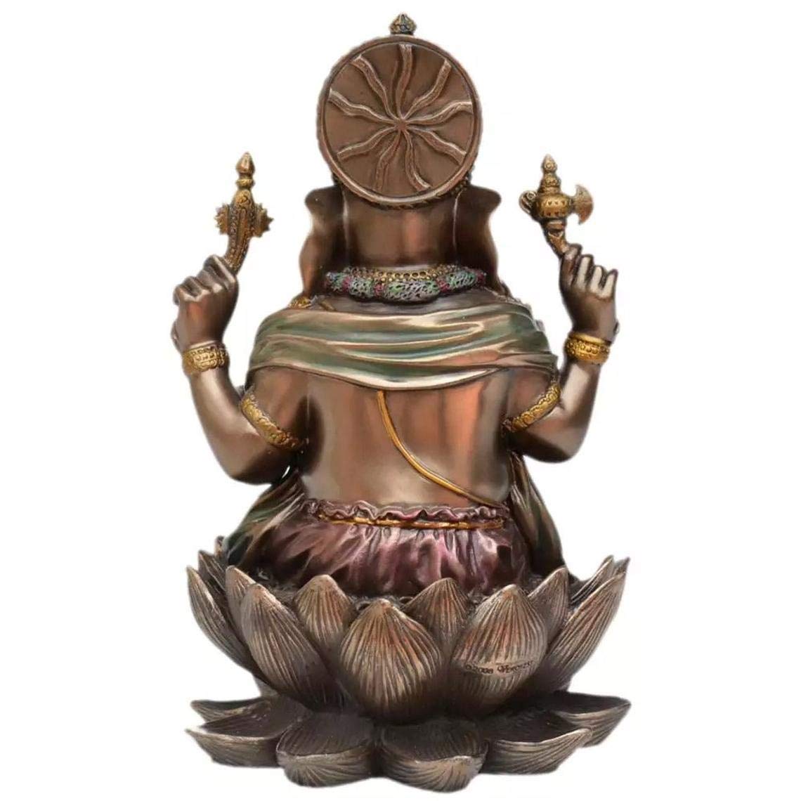 8 Inch Big Ganesh Ji Murti - Polyresin & Marble Hindu God Statue Handmade in India for Home Altar, Office Decor & Spiritual Gifting