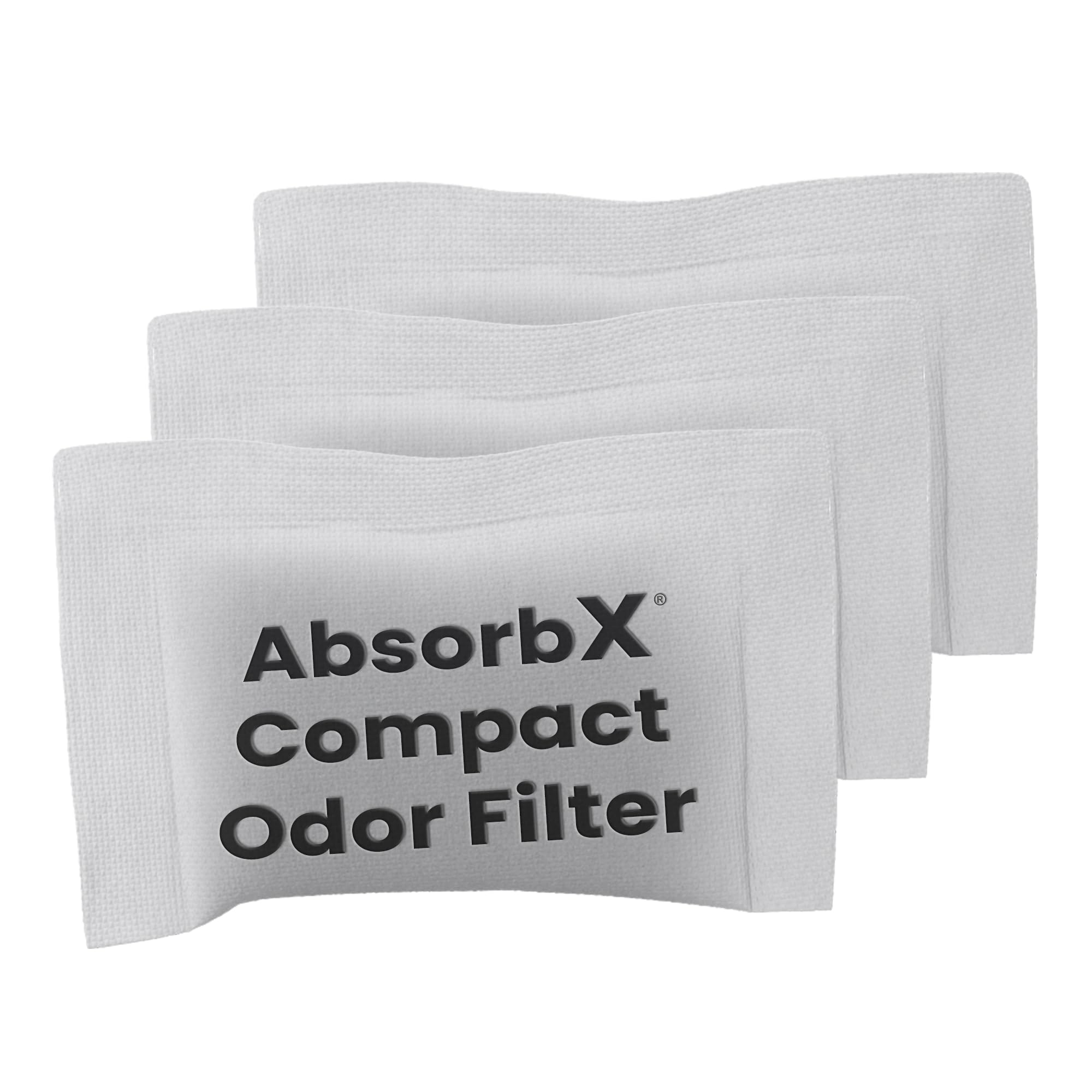 iTouchless 3-Pack Compact AbsorbX Odor Eliminator Filters for Trash Cans - Freshen Kitchen, Bathroom & Office Spaces