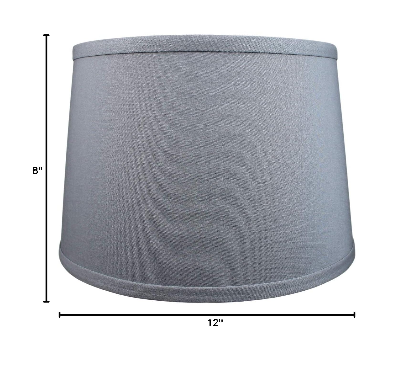 Premium Set of 2 Linen Graphite Lamp Shades - 10