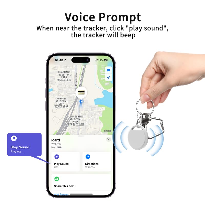 Bluetooth Key Finder & Luggage Tracker - Apple Find My Compatible GPS Tracker for Keys, Wallets, Bags | Anti-Loss Device for Travel, Office & Daily Use