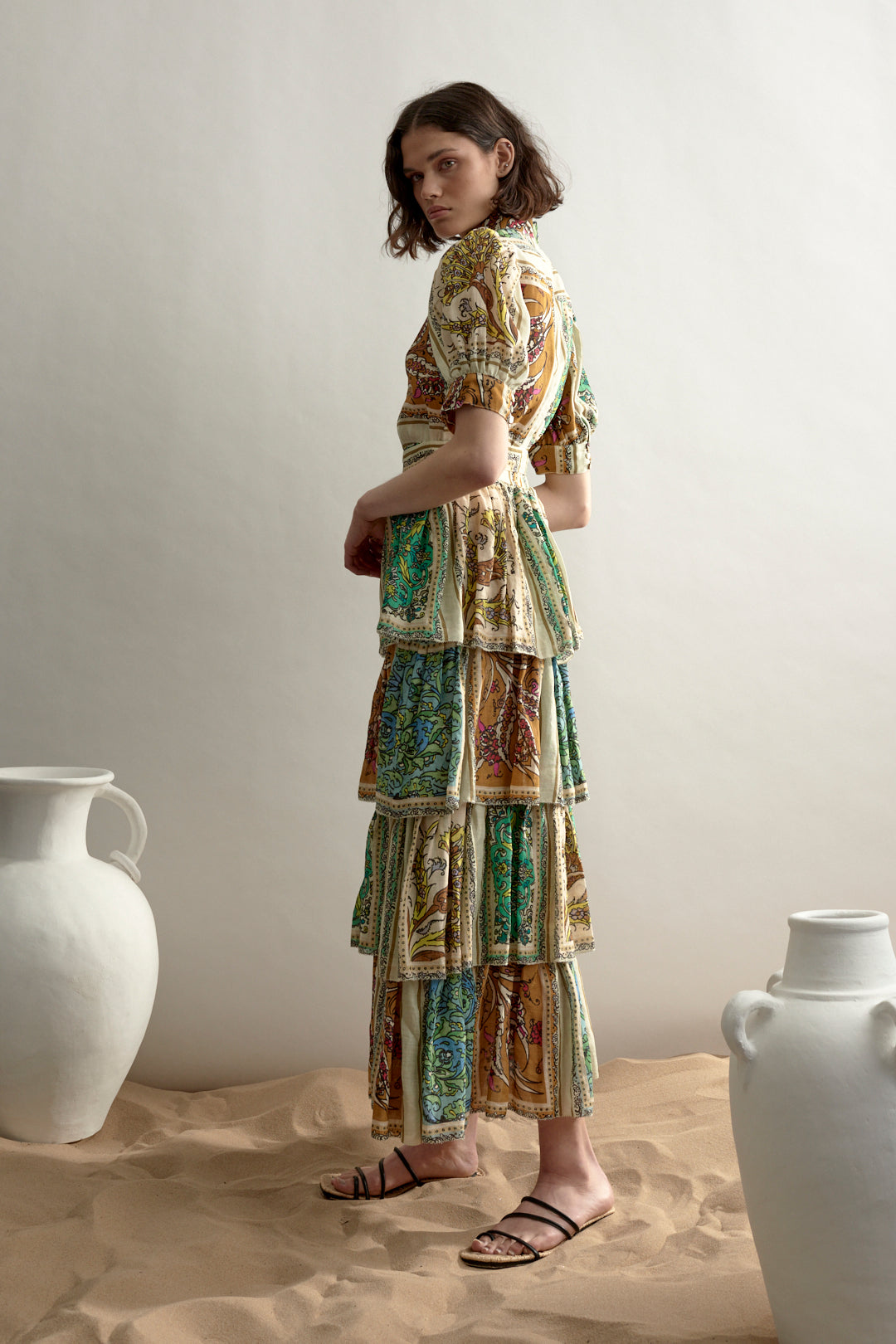 Delphine Tiered Dress for Women - Elegant Flowy Midi Dress with Ruffles | Perfect for Weddings, Parties & Summer Outfits