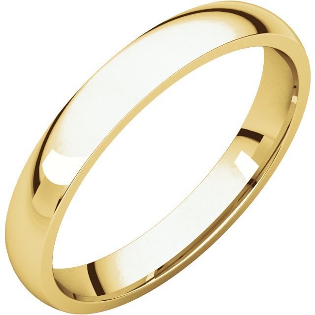 14K Gold 3mm Comfort Fit Wedding Band for Women - Elegant & Lightweight Ring for Bridal, Anniversary, or Everyday Wear