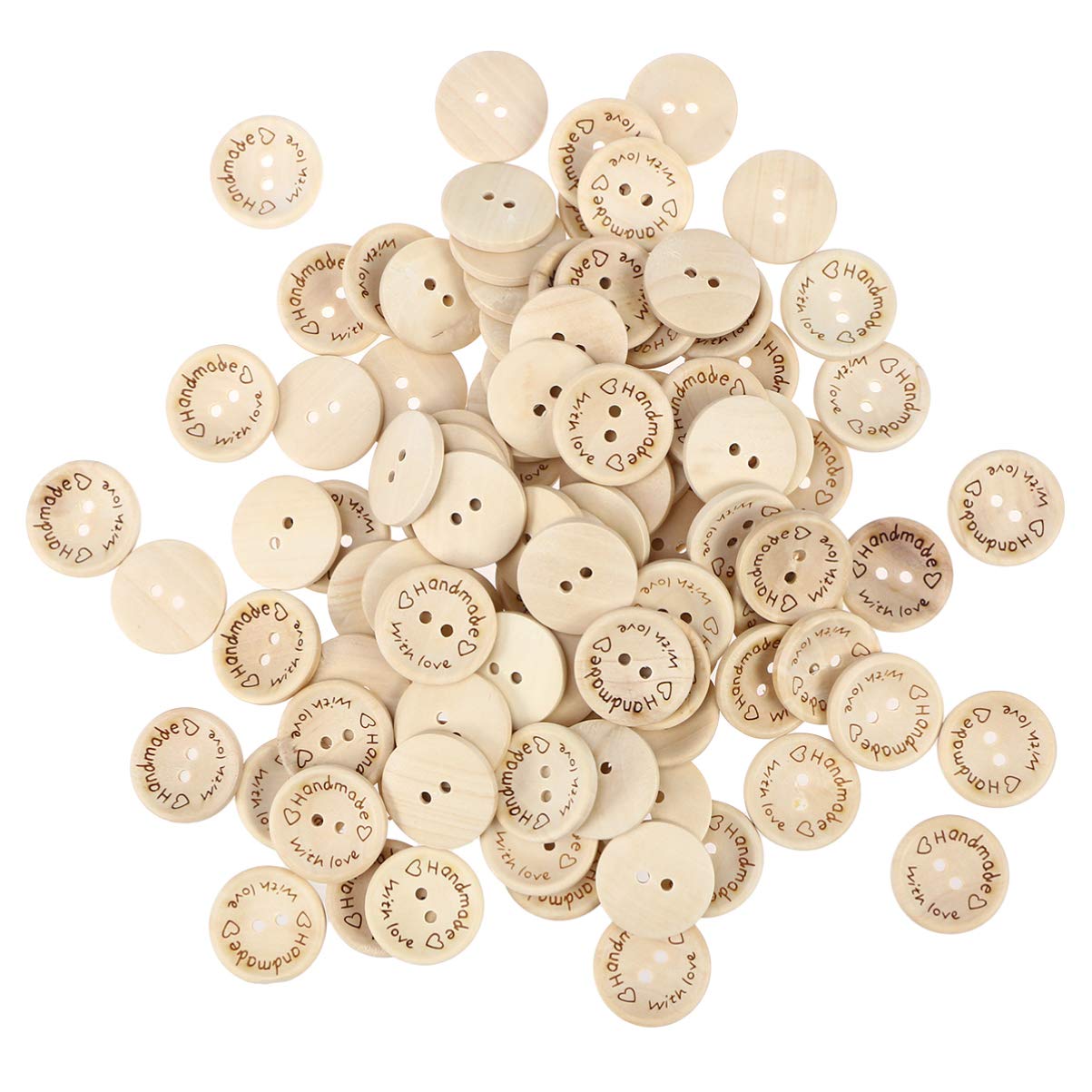 100pcs Natural Wooden Snap Buttons - Bowl Shaped Sewing Buttons for DIY Crafts, Clothing, and Home Decor - Perfect for Scrapbooking, Garment Making, and Handmade Accessories