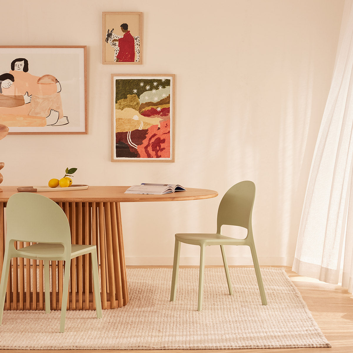 Modern Arch Stacking Dining Chair - Sturdy & Space-Saving Stackable Chairs for Kitchen, Dining Room, or Office - Perfect for Small Spaces & Entertaining