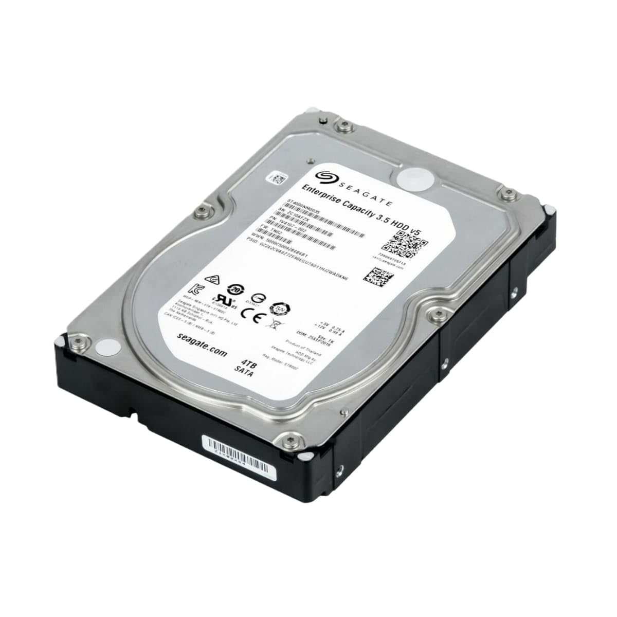 Seagate Exos 7E8 4TB Enterprise HDD - 3.5-Inch SATA III Hard Drive with 128MB Cache (ST4000NM0035) - High Performance Mechanical Storage for Servers, Data Centers & NAS Systems