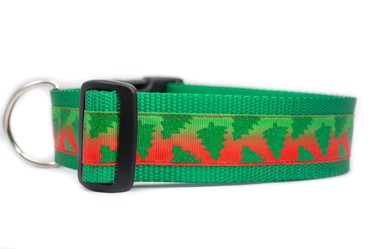 Festive Christmas Tree Pattern Dog Collar - 1