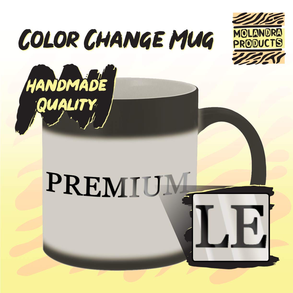 11oz Color Changing Ceramic Mug - Matte Black Heat Sensitive Cup for Coffee, Tea & Hot Drinks | Fun Novelty Gift for Cheese Lovers & Office Use