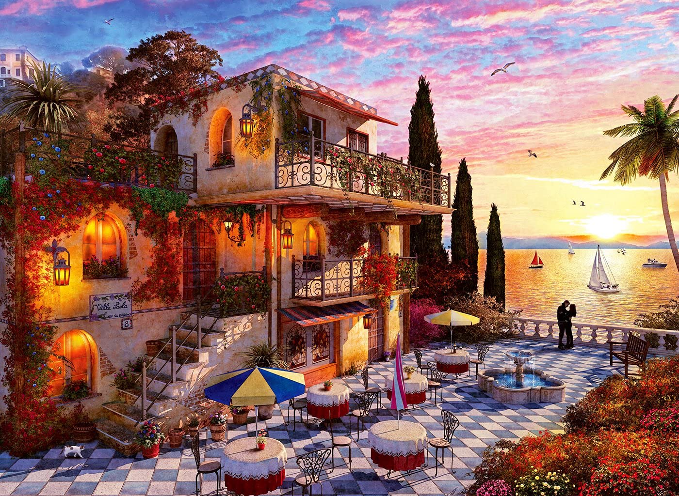 3000 Piece Jigsaw Puzzle - Anatolian Puzzle Mediterranean Romance #4911 | Challenging Adult Puzzle for Home Decor & Family Game Night