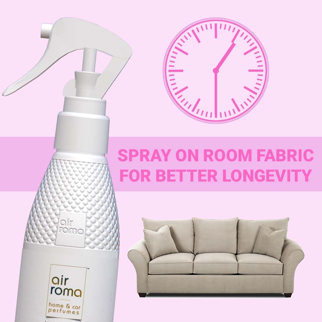 AIR-ROMA Rose Air Freshener Spray - Long Lasting Fragrance & Odor Eliminator for Home, Office, Car & Bathroom (200ml) | Fresh Floral Scent for Daily Use & Special Occasions