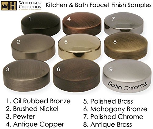 Whitehaus Collection Brushed Nickel Waste Disposer Trim WH202-BN for Deep Fireclay Sink - Durable Garbage Disposal Accessory for Kitchen Sink Installation & Remodeling