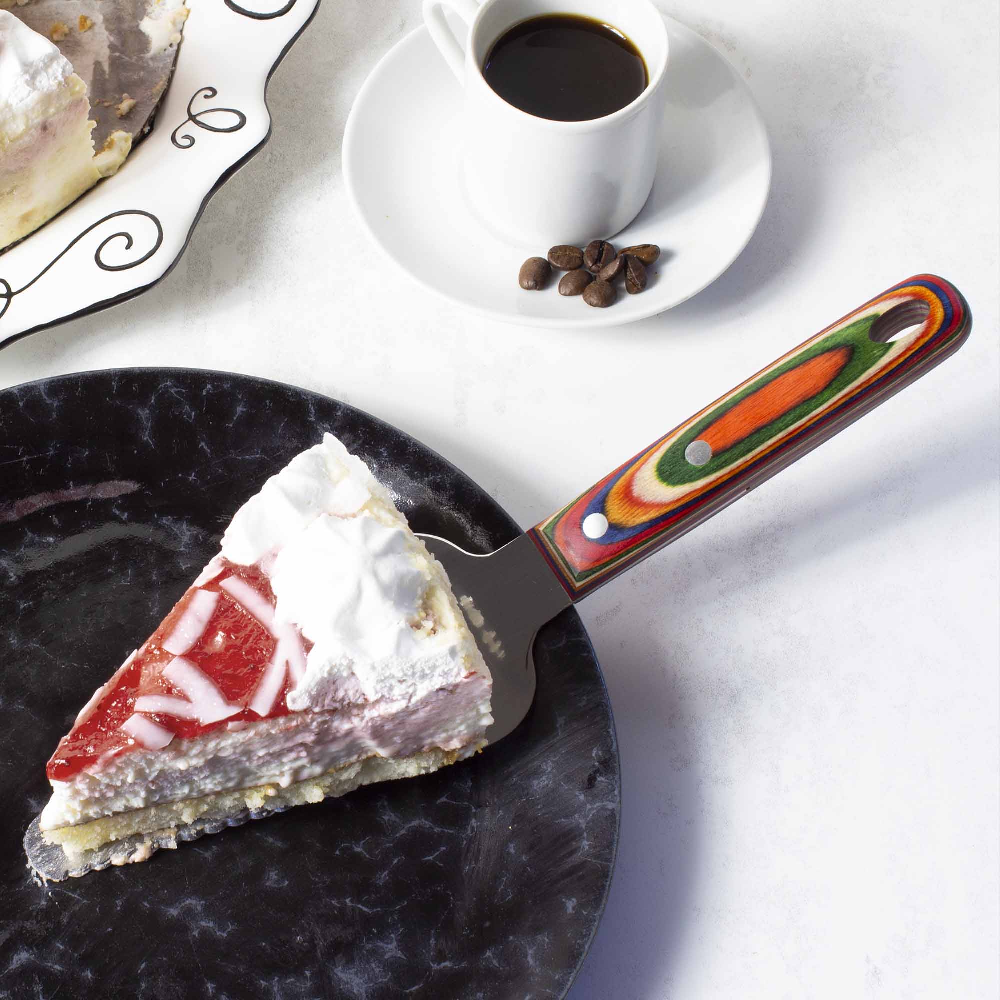 Baltique® Marrakesh Collection Stainless Steel Cake & Pie Server - Elegant Dessert Serving Utensil for Weddings, Parties & Holiday Gatherings