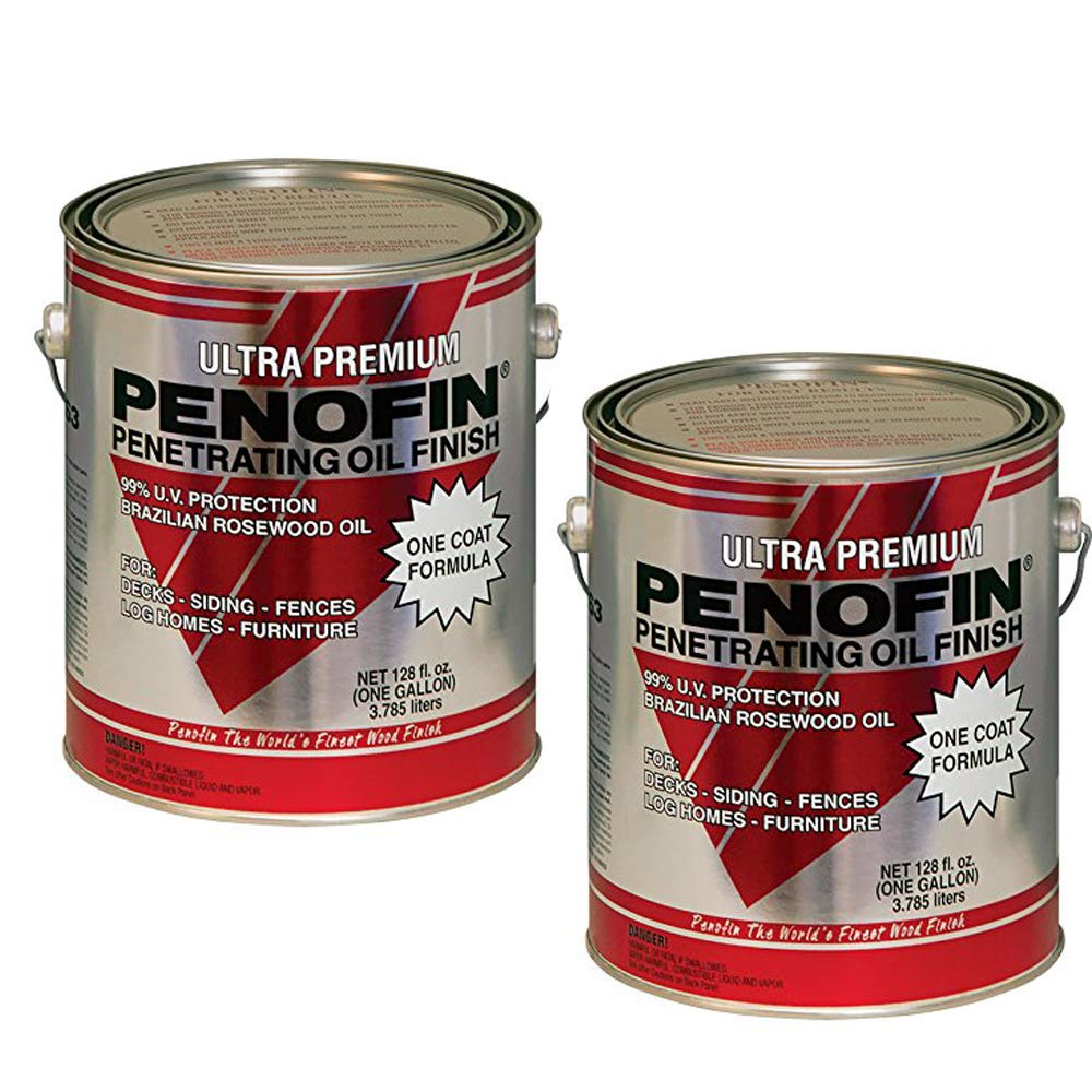 Penofin Red Label Clear Wood Finish & Sealer - 2 Gallon Pack for Outdoor Furniture, Decks, and Fences Protection