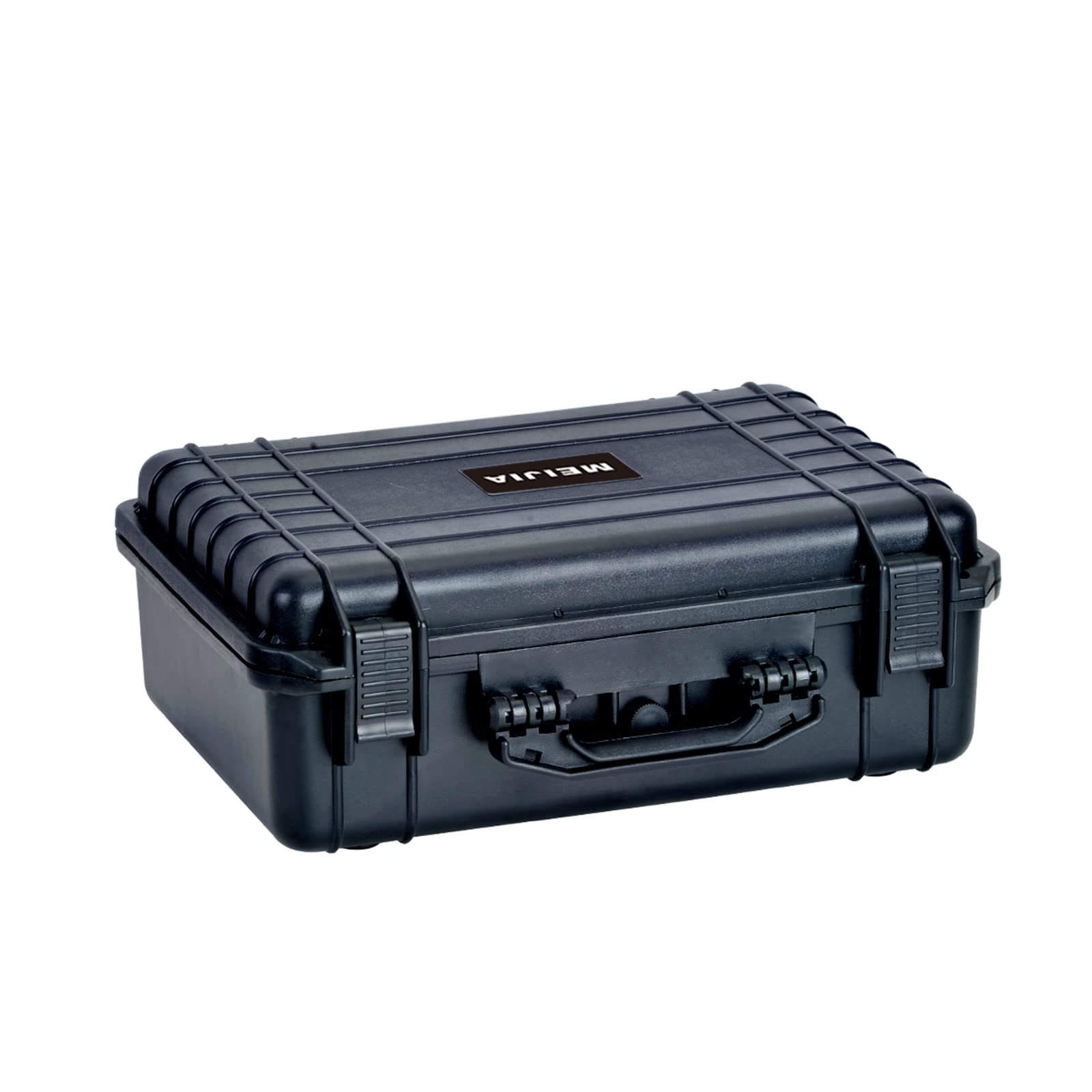 MEIJIA 18.5 x 14.06 x 6.93 Inches All Weather Waterproof Hard Case with Customizable Foam - Protective Storage for Cameras, Drones, Pistols, Lenses & Equipment (Black) - Ideal for Travel, Outdoor Adventures & Professional Gear Transport