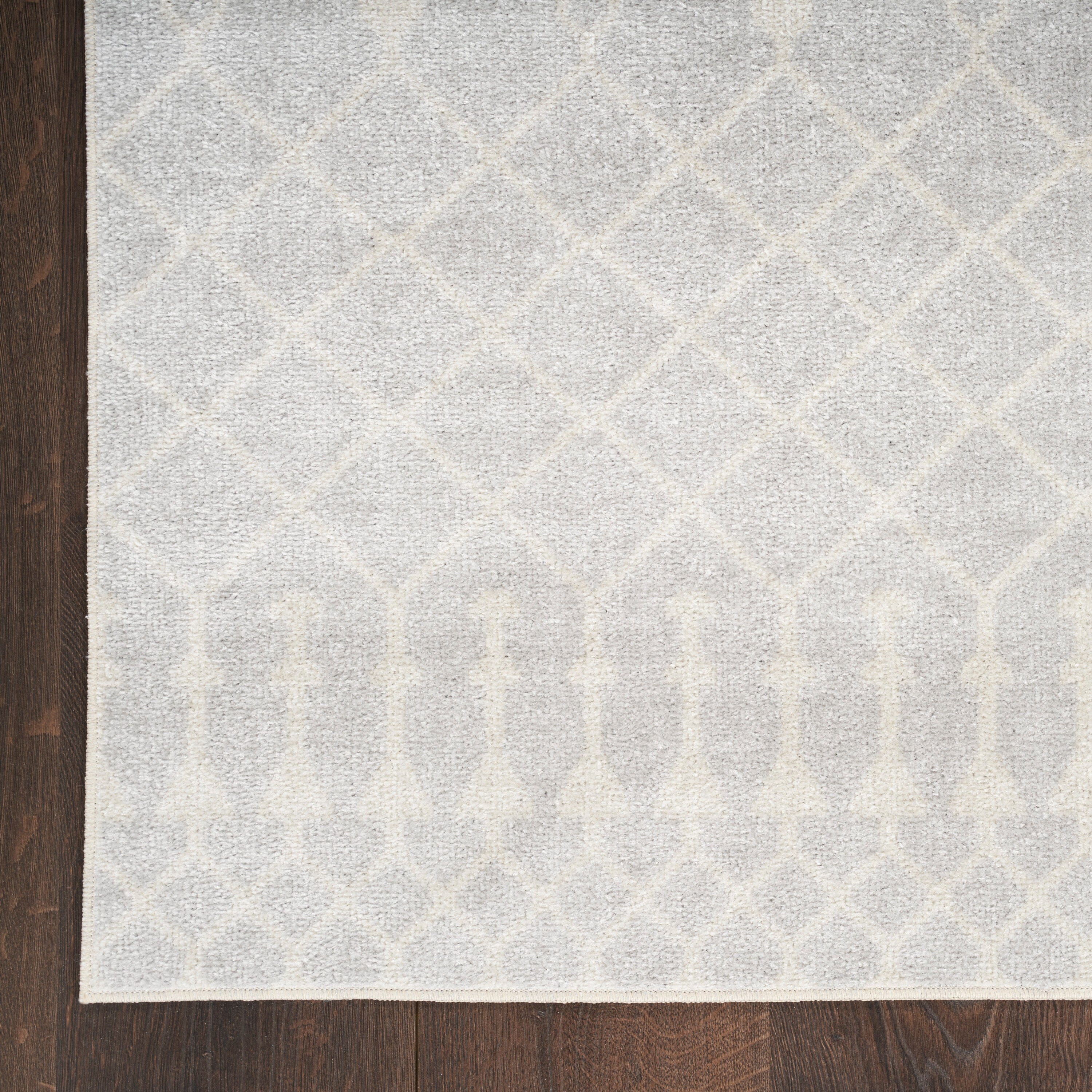 Nourison Astra Machine Washable Grey Bohemian Indoor Rug ASW10 - Stylish & Durable for Living Room, Bedroom, or Office Decor