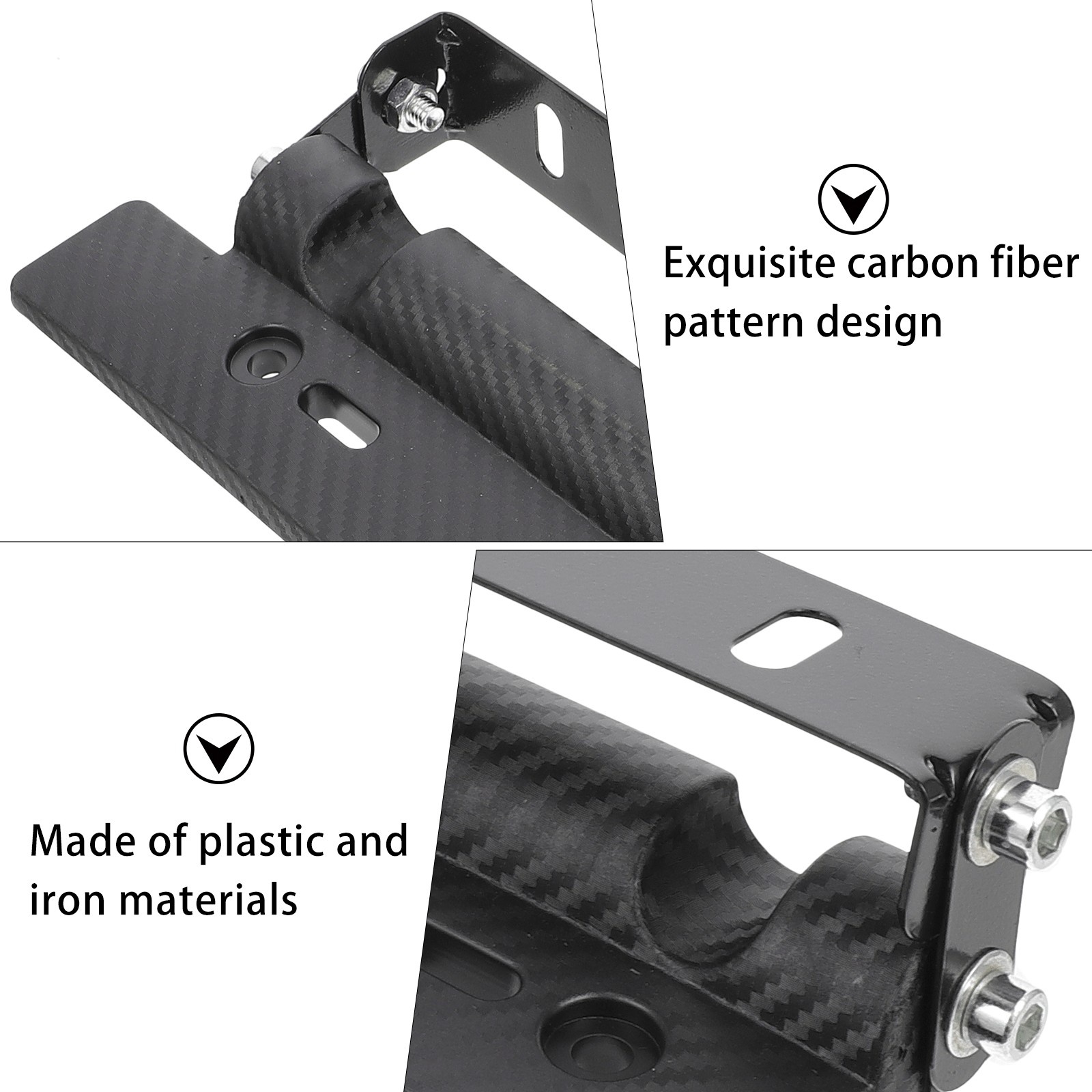 Carbon Fiber License Plate Bracket - Adjustable Universal Car Plate Holder for Custom Styling - Perfect for Car Mods, Show Cars & Off-Road Vehicles