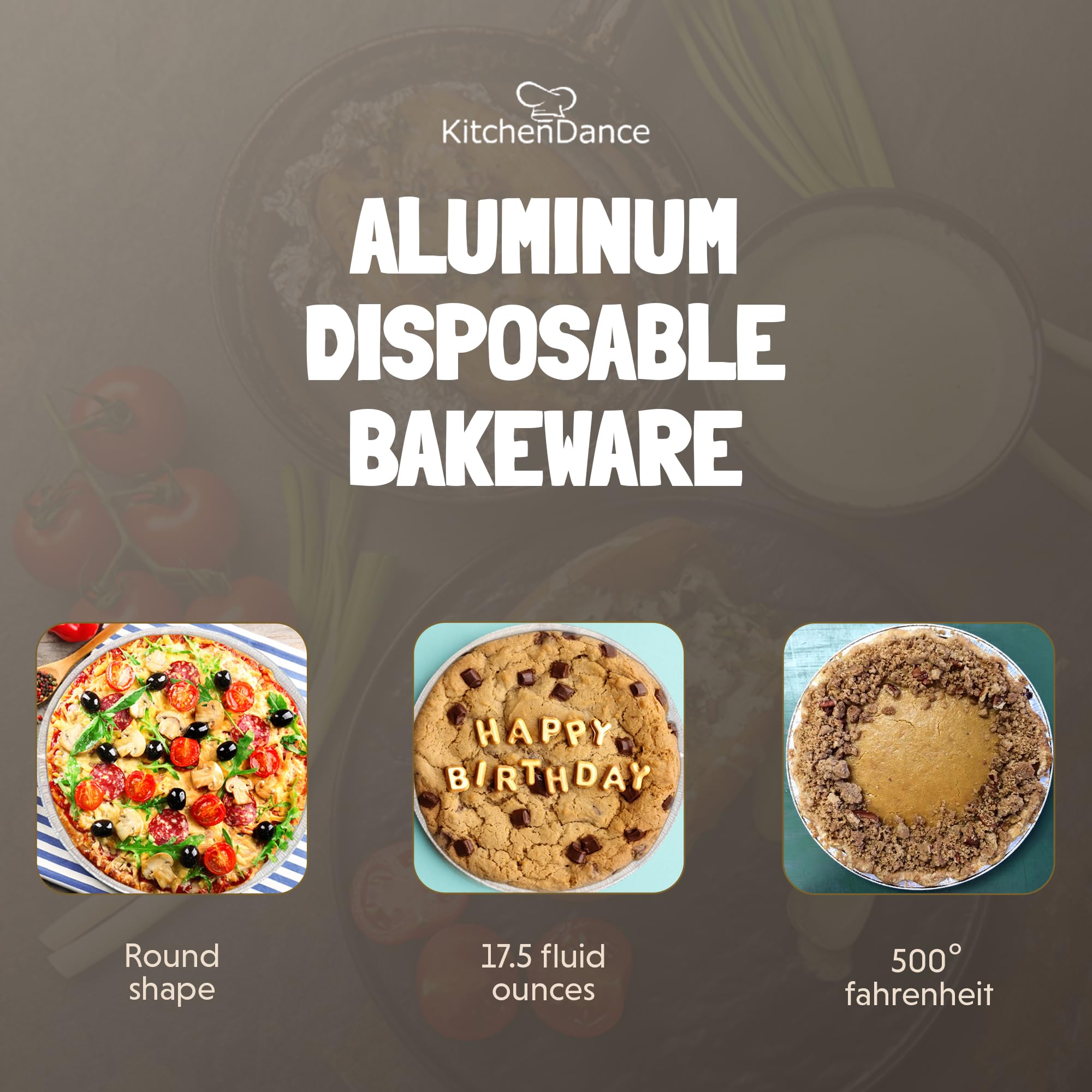 D&W Heavy Duty 7-Inch Disposable Aluminum Foil Pizza Pans - Pack of 250 for Baking Cookies, Pies & Individual Pizzas | Perfect for Restaurants, Catering & Home Baking