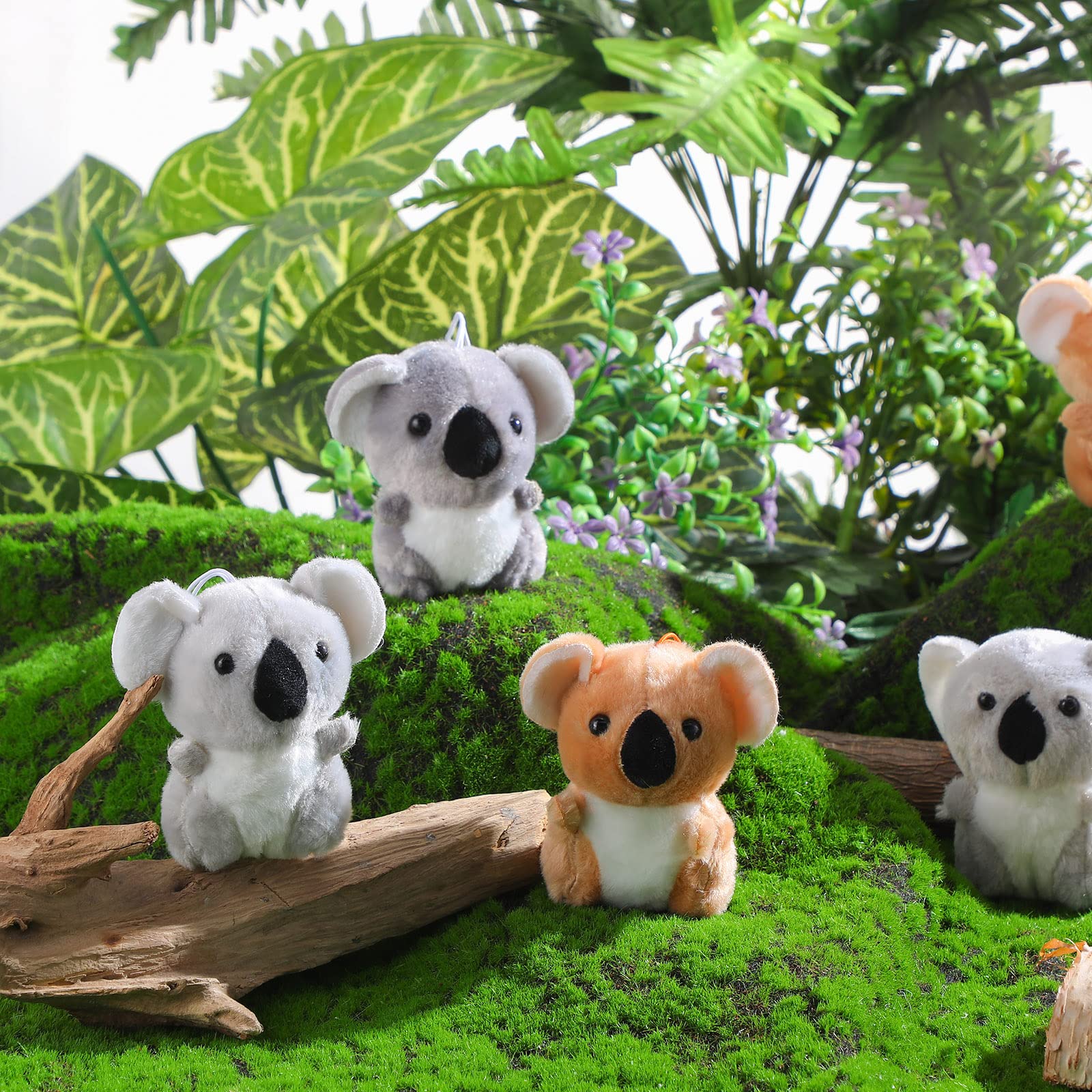 9 Pcs Mini Koala Bear Plush Stuffed Animals - Soft Huggable Keychain Plush Toys for Kids, 4 Inch Small Koala Plushies Bulk Set - Perfect for Birthday Party Favors, Gifts, Awards & Forest-Themed Decorations