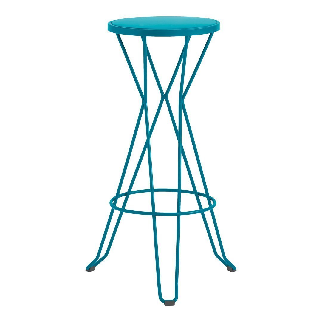 Isimar Madrid Stool - Modern Wooden Bar Stool with Metal Frame for Kitchen, Dining Room & Home Decor | Comfortable & Stylish Seating Solution