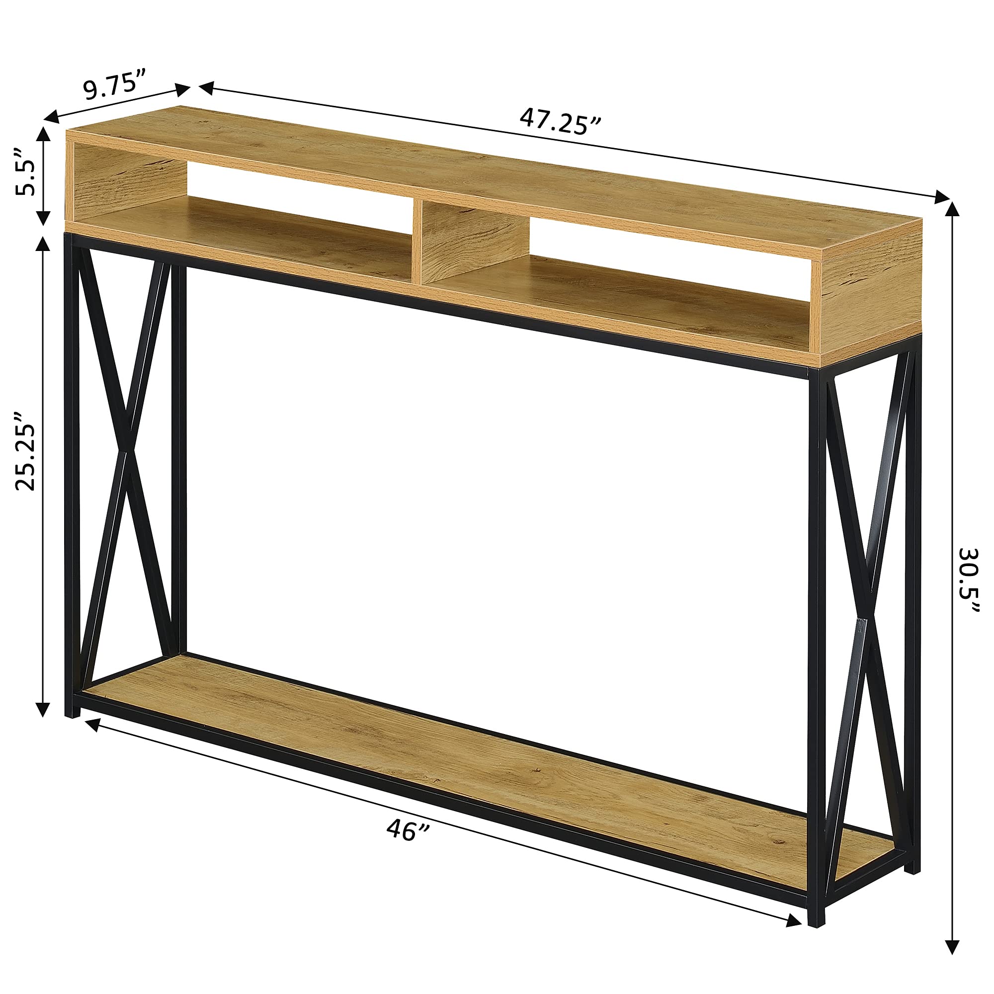 Convenience Concepts Tucson Deluxe 2-Tier Console Table 47.25
