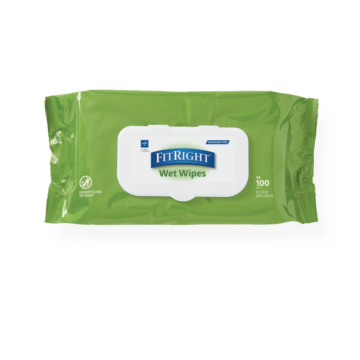 FitRight Aloe Personal Cleansing Wipes - Fragrance Free, 8x10 Inches, Hypoallergenic & Gentle for Sensitive Skin | Perfect for Travel, Gym, Post-Workout & On-The-Go Hygiene