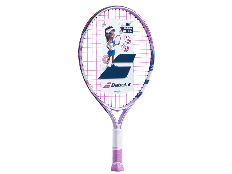 Babolat B'Fly 19 Prestrung Junior Tennis Racquet for Kids Ages 6-9 | Lightweight Purple Youth Tennis Racket | Perfect for Beginners & Junior Tennis Training