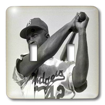 3D Rose Jackie Robinson Brooklyn Dodgers Double Toggle Switch - Perfect for Baseball Fans, Home Decor, and DIY Electronics Projects