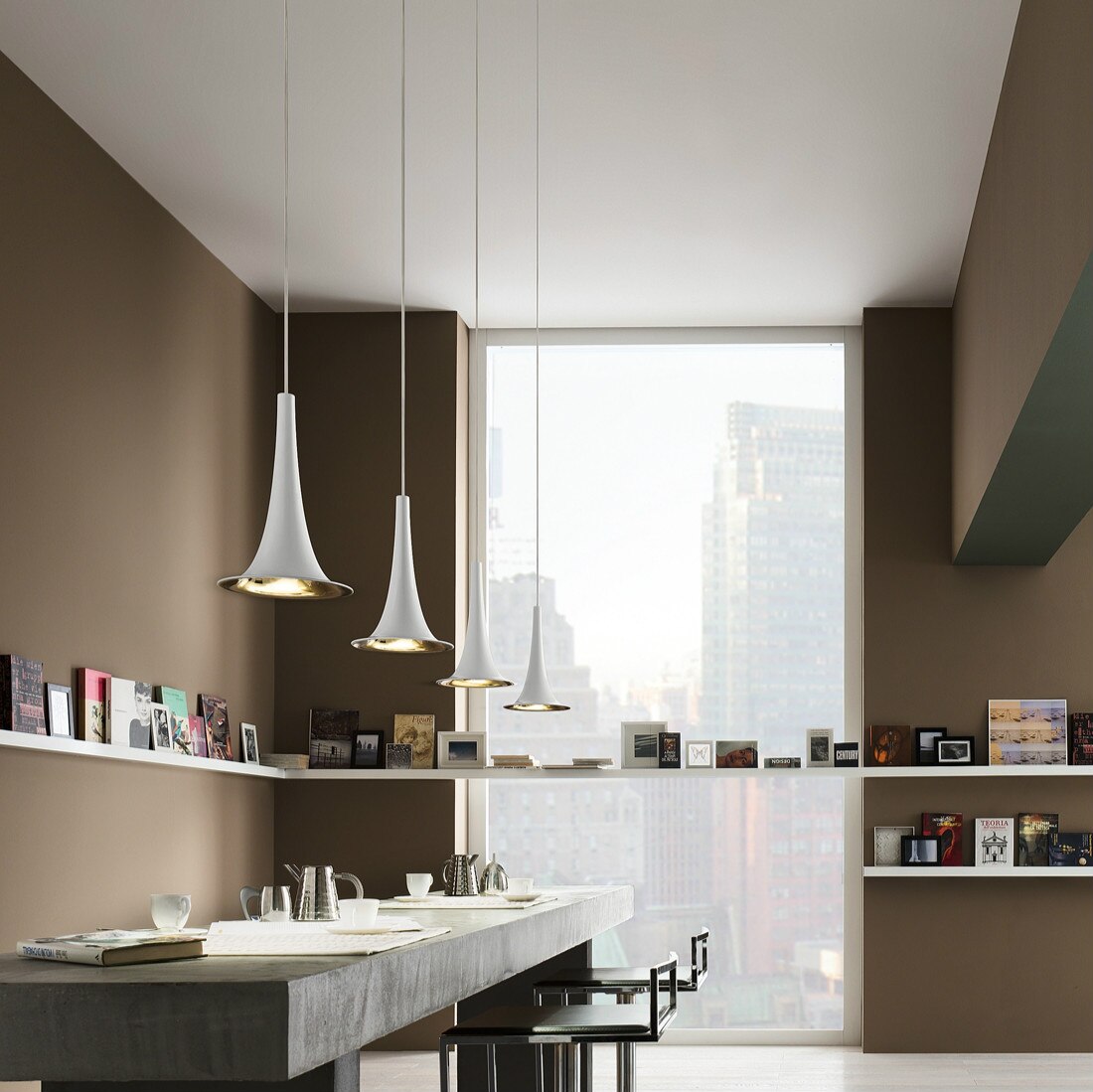 Trumpet Hanging Lights for Home Decor - Modern Ceiling Pendant Lighting Fixtures for Living Room, Bedroom, Dining Room & Office - Elegant Ambient Lighting to Elevate Your Space