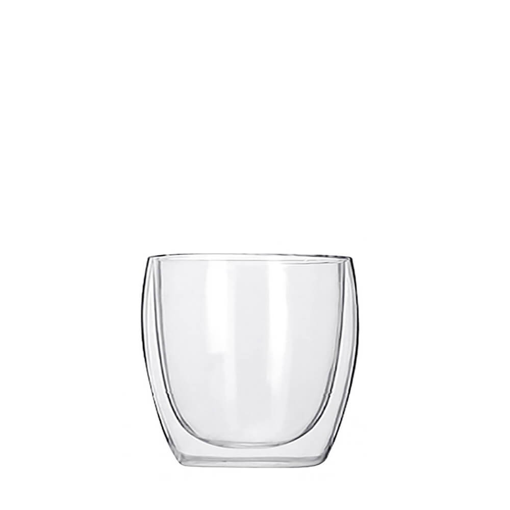 Isadore Double Wall Insulated Espresso Cups - 6oz Glass Coffee Mugs for Hot & Cold Drinks - Perfect for Home, Office, and Café Use