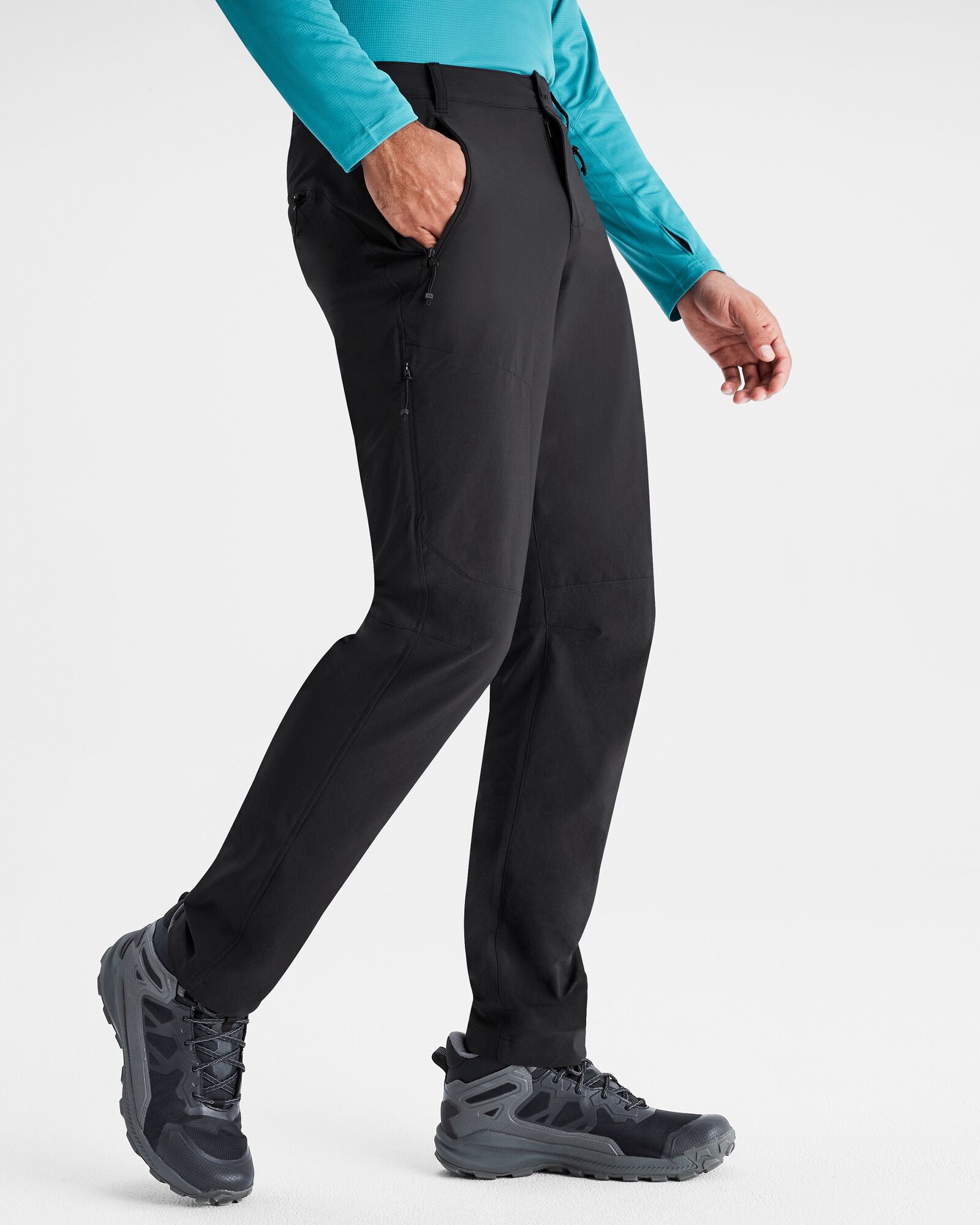 Men's Flinders Pants - Comfortable Stretch Travel & Hiking Trousers in Black | Perfect for Outdoor Adventures & Casual Wear
