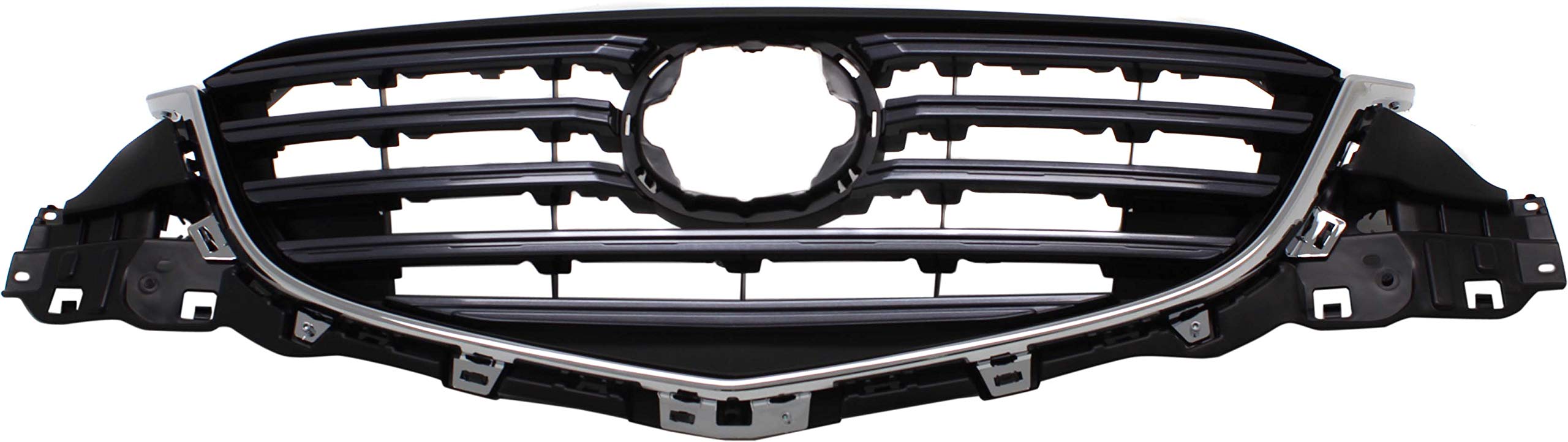 Garage-Pro Grille Assembly for 2016 Mazda CX-5 - Chrome Shell with Dark Gray Painted Insert | Front Bumper Replacement Part for Enhanced Vehicle Appearance & Style