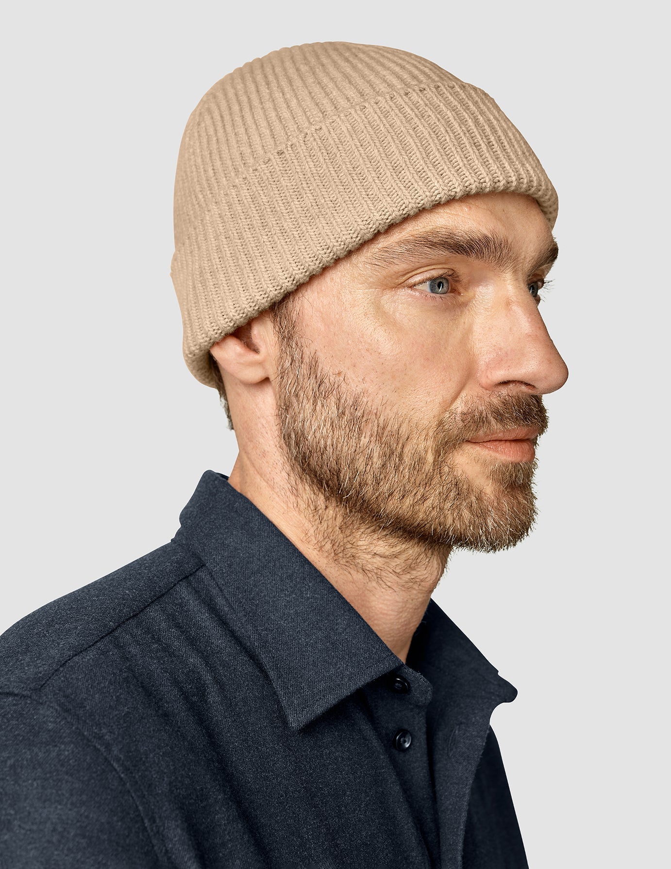 Khaki Beanie Hat for Men & Women - Soft Winter Knit Cap for Outdoor Activities, Hiking, and Casual Wear