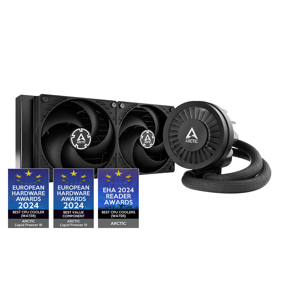 Arctic Liquid Freezer III 280 AIO CPU Cooler - High Performance Liquid Cooling System for PC Gaming & Overclocking - Premium Black Design for Custom PC Builds