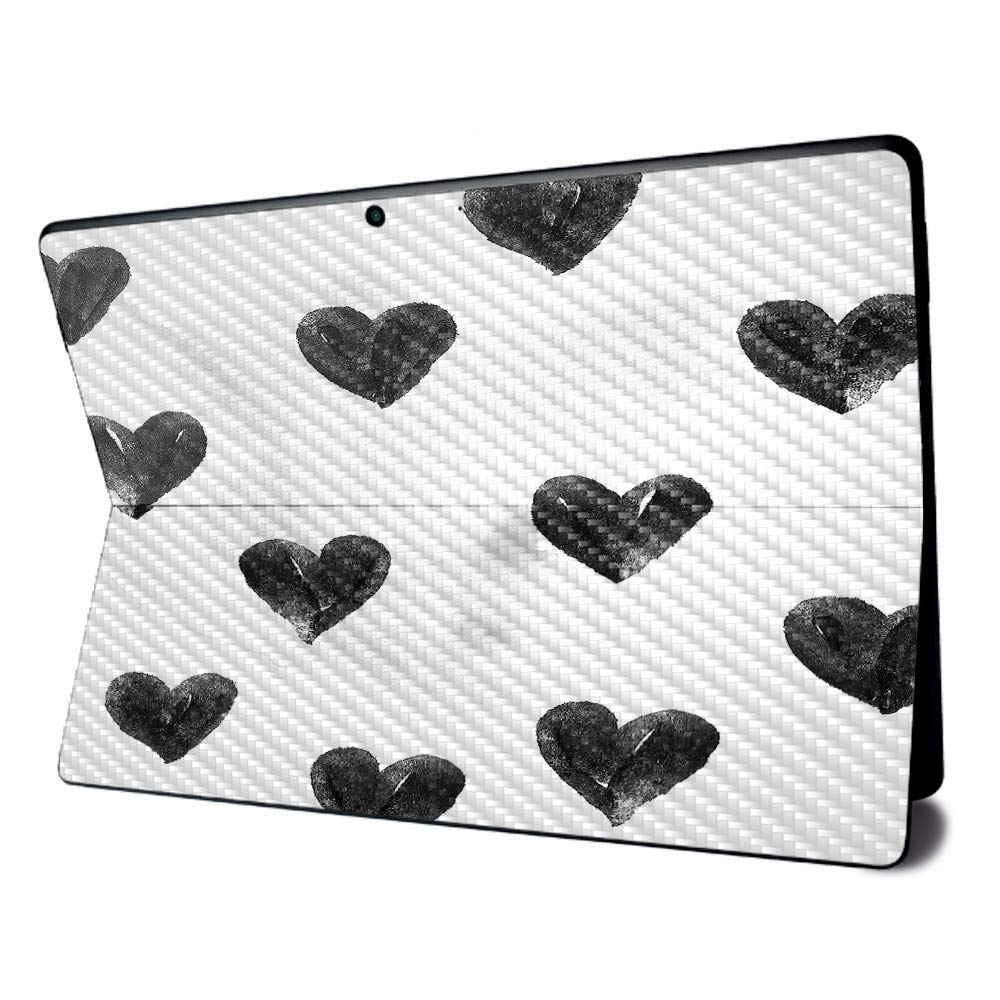 Premium Carbon Fiber Skin for Microsoft Surface Pro X - Ink Hearts Design | Textured Durable Finish | Easy to Apply & Remove | Made in USA | Perfect for Work, Travel & Personalization