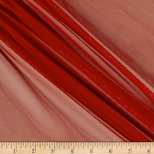 Premium Red Power Mesh Fabric by Ben Textiles - High-Stretch, Breathable Material for Dancewear, Athletic Apparel & Costume Design