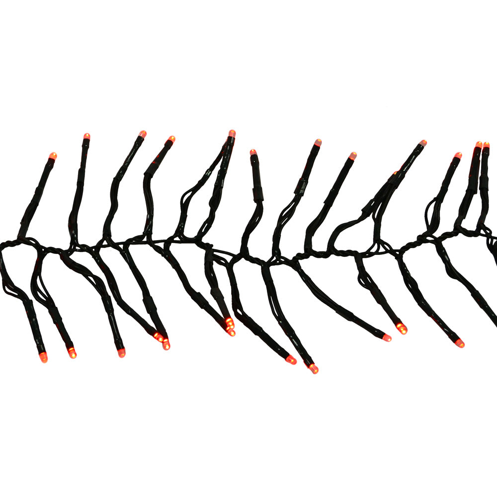 (Red) Red Twinkling Cluster Rice Christmas Lights