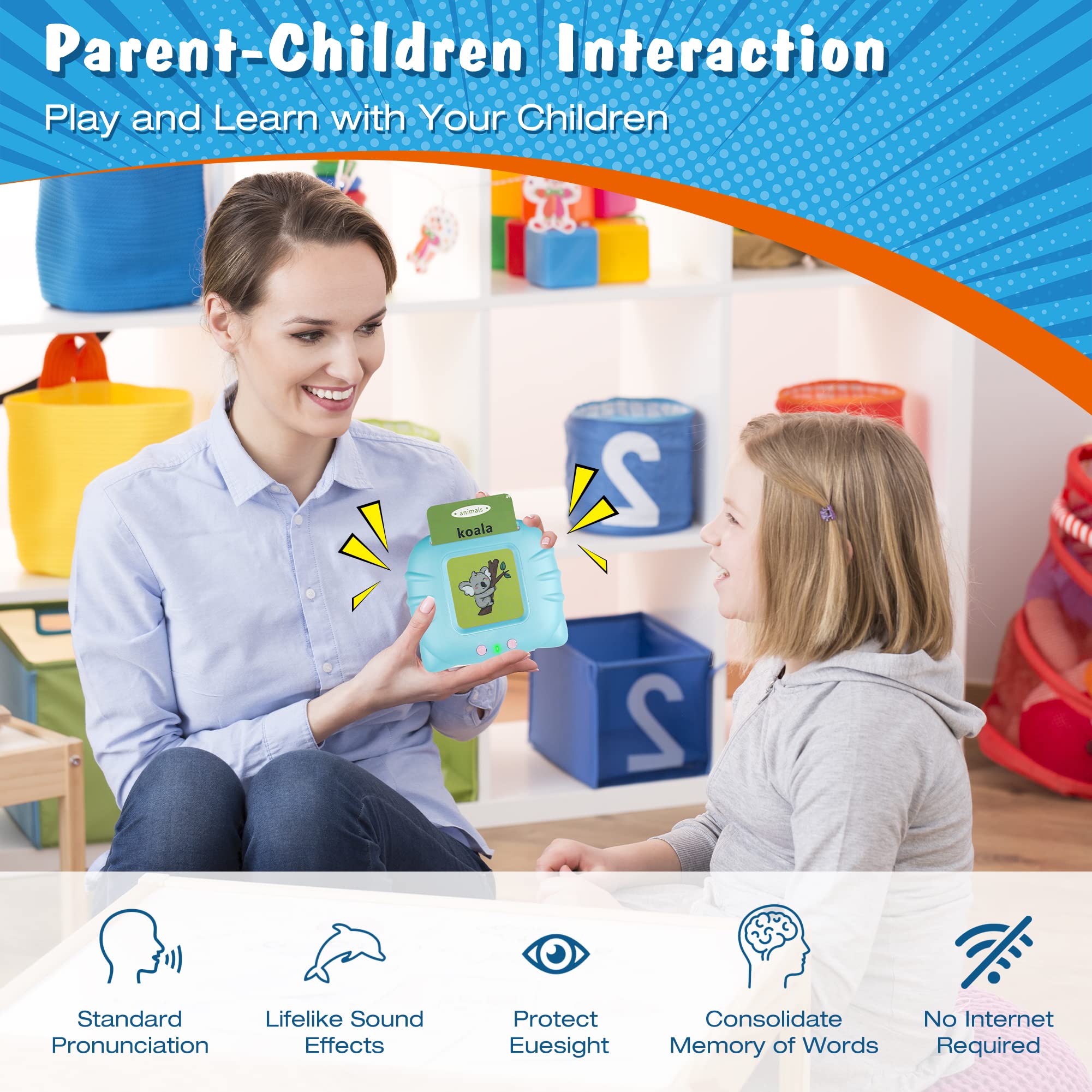 Educational Toddler Toys for 2-5 Year Old Boys & Girls | Autism Sensory Learning Toys | Montessori Speech Therapy Flash Cards with 224 Sight Words - Perfect for Preschool Learning, Special Needs Education & Home Schooling Activities
