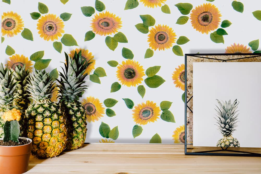 Y115 Sunflower Peel and Stick Wallpaper - 17.7